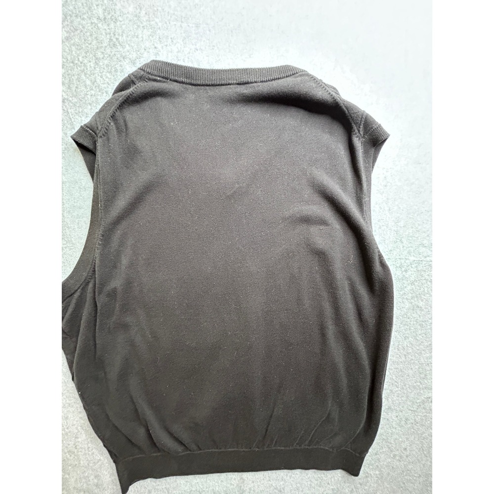 Cypress Links Sportswear Mens 2XB Black Argyle V-Neck Cotton Sweater Vest - Picture 9 of 12